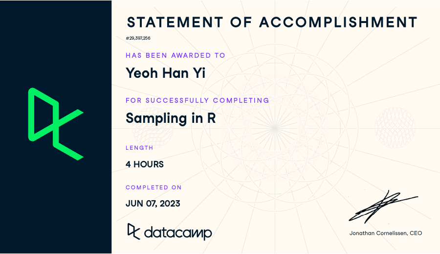 Sampling in R